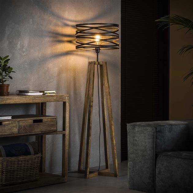 Lampada da terra Twist DH Interior Grey LxWxH 113x48x47 Grigio ardesia Foto atmosferica vista frontale diagonale