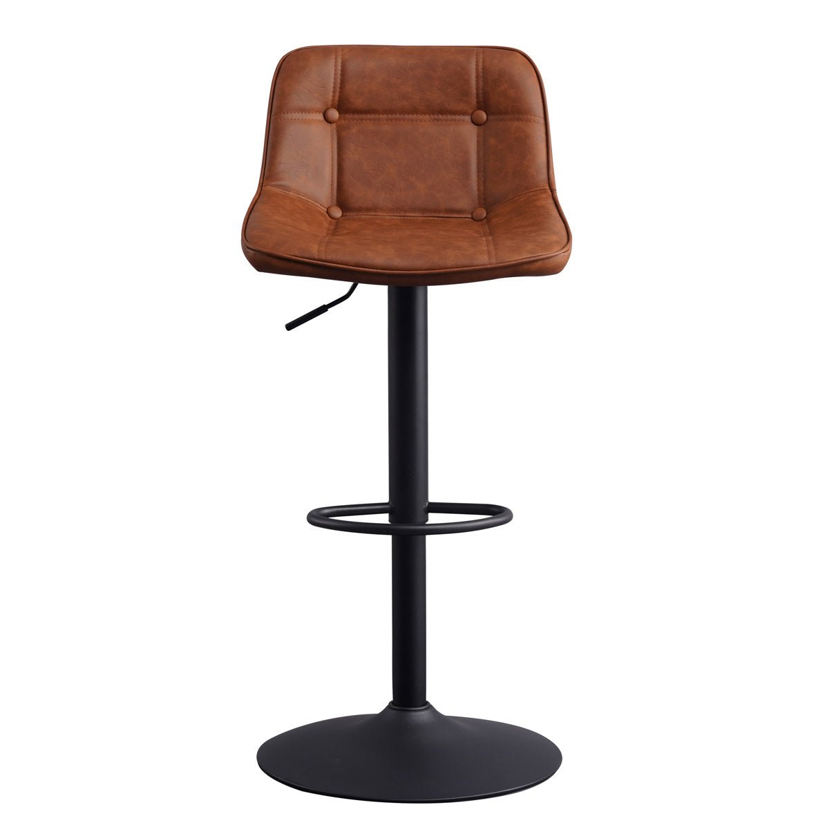 Sgabello da bar Jason Dimehouse Cognac LxPxH 82x52x39 Ecopelle Bianco foto vista frontale