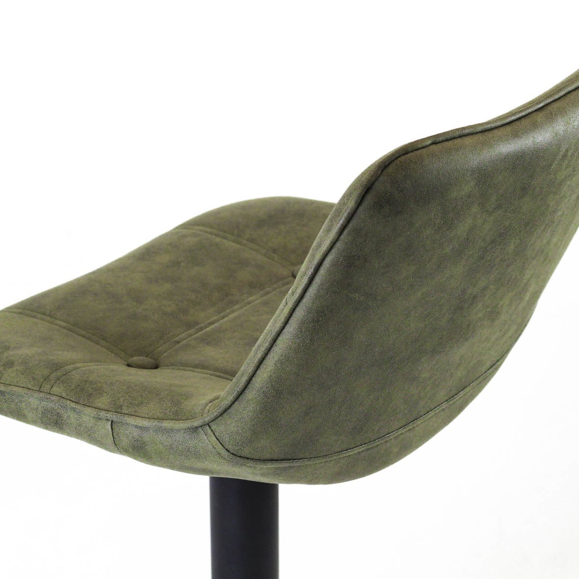 Sgabello da bar Keston Dimehouse Verde LxLxH 82x52x39 Microfibra Bianco dettaglio foto