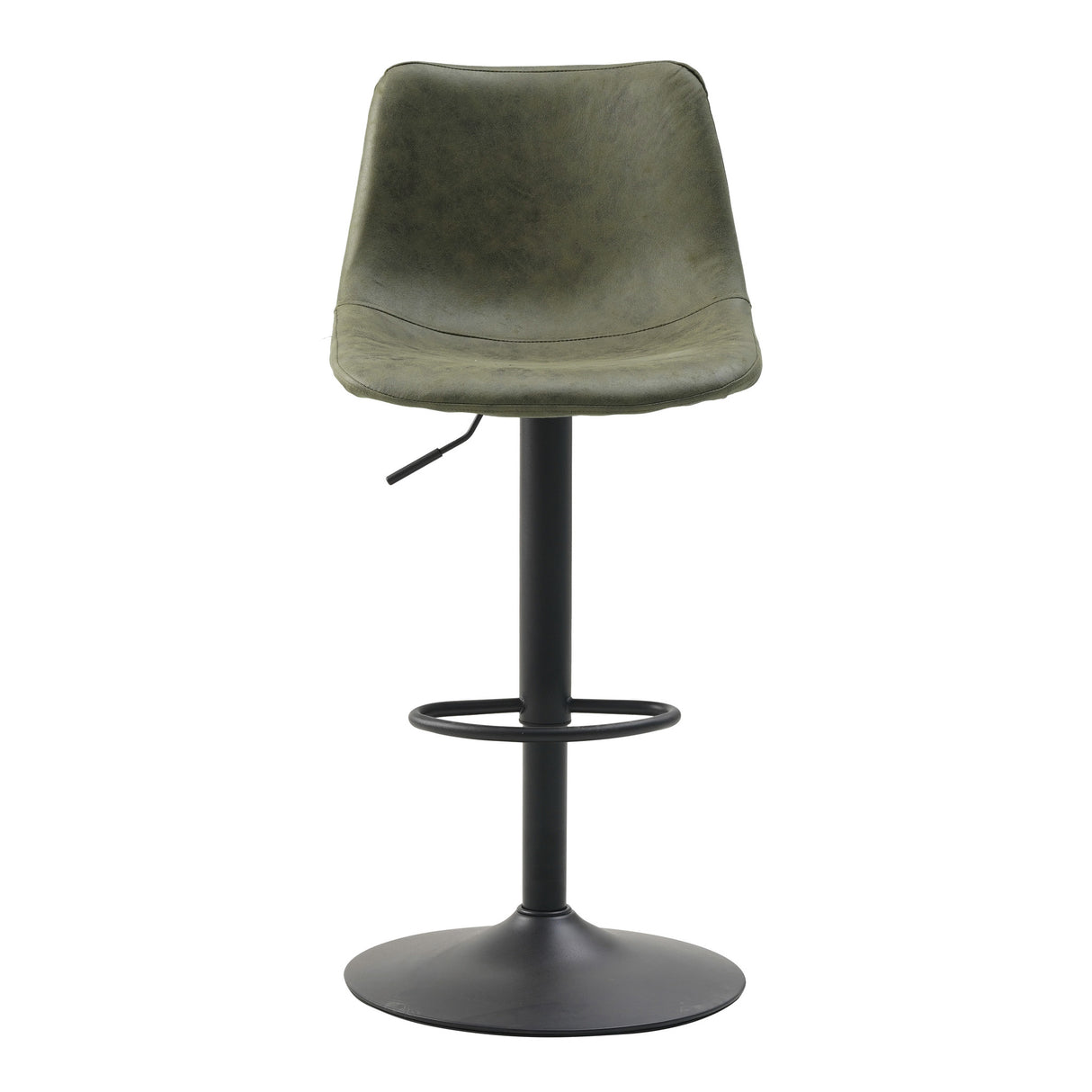 Sgabello da bar Boran Dimehouse Verde LxPxH 55x54x53 Ecopelle Bianco foto vista frontale