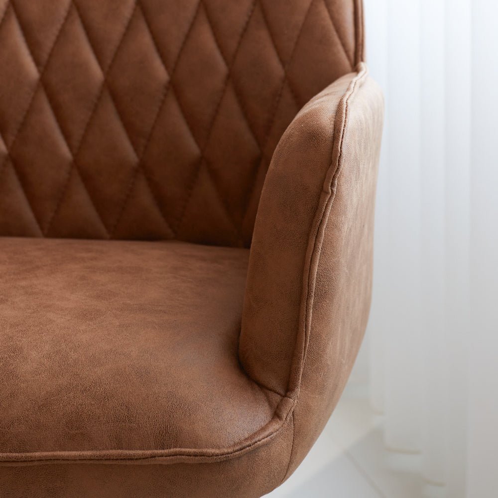 Sedia da ufficio Novan Dimehouse Cognac LxPxH 72x63x58 Tessuto Foto di dettaglio atmosferico