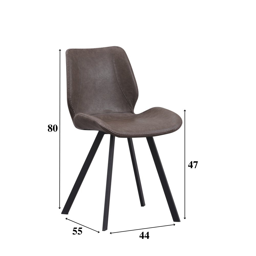 Sedia per sala da pranzo Barry Dimehouse Tortora LxPxH 69x66x48 Ecopelle Indicazione misura foto bianca