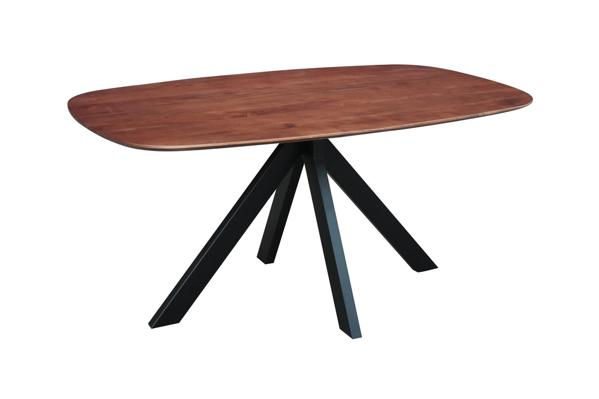 Tavolo da pranzo Parigi Dimehouse Marrone LxPxH 165x105x8 Legno di acacia Foto bianca vista frontale diagonale
