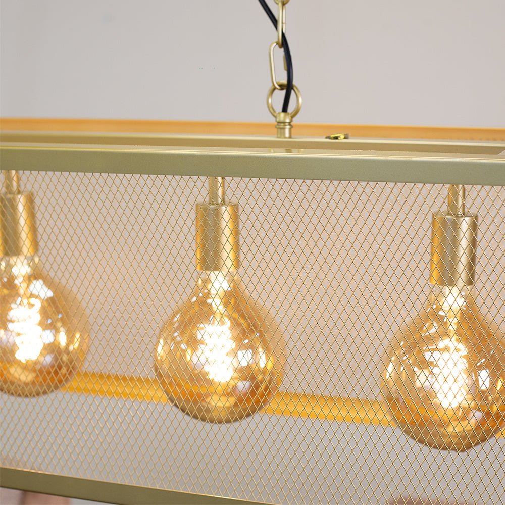 Lampada a sospensione Duncan Dimehouse Oro LxPxA 105x41x36 Metallo Atmosferica dettaglio fotografico