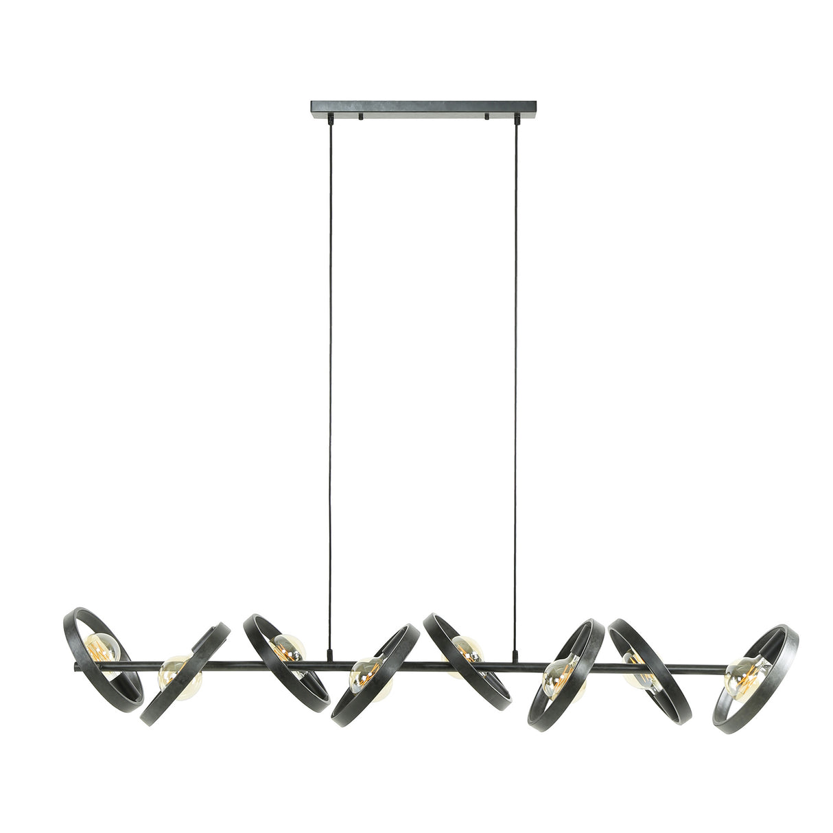 Lampada a sospensione Otan DH Interior Antracite LxPxH 168x44x19 Metallo Bianco foto vista frontale