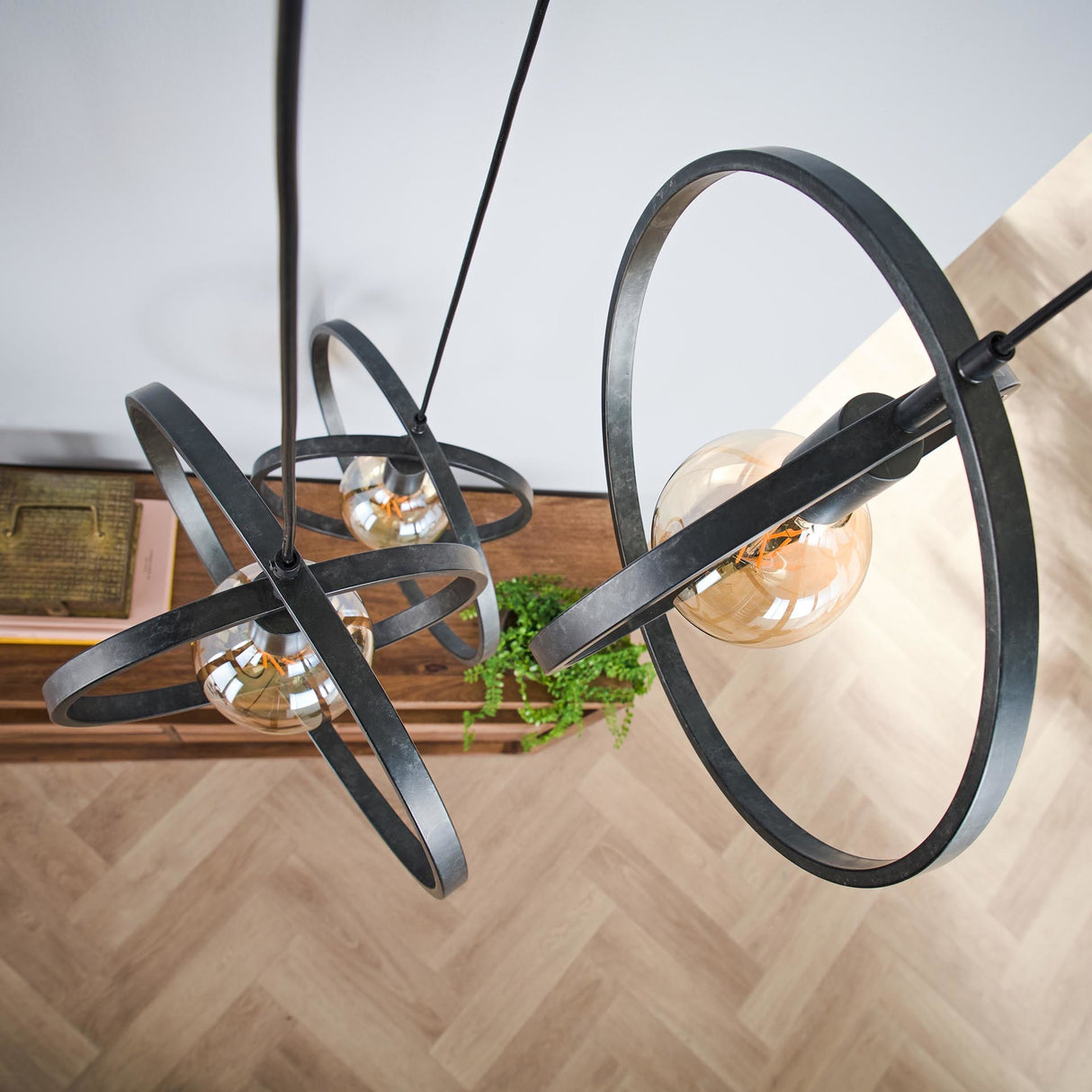 Lampada a sospensione Otan DH Interior Carbone LxLxH 48x46x45 Metallo Atmosferica foto dettaglio