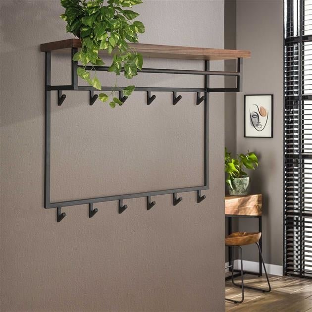 Appendiabiti Daya DH Interior Saja LxLxH 106x87x37 Saja legno Foto atmosferica vista laterale