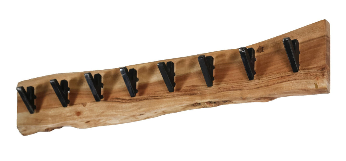 Appendiabiti Levi DH Interior Acacia LxLxH 92x21x15 Legno di acacia Foto bianca vista frontale diagonale