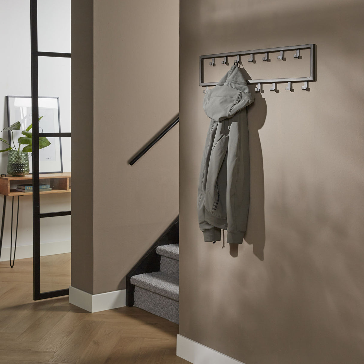 Appendiabiti Milano DH Interior Silver LxWxH 81x23x4 Silver Foto atmosferica vista frontale diagonale