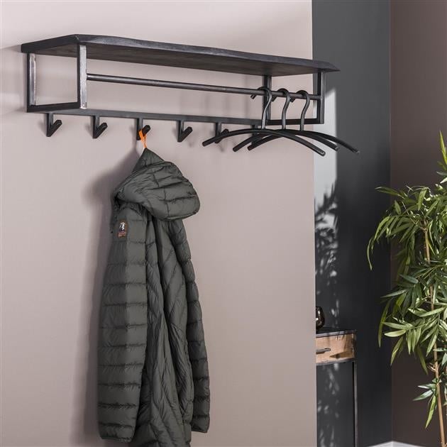 Appendiabiti Yme DH Interior Acacia LxPxH 103x37x30 Legno di acacia Foto atmosferica vista frontale diagonale