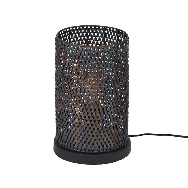 Lampada da tavolo Jay DH Interior Marrone LxLxH 33x22x22 Marrone nero Foto vista frontale bianca
