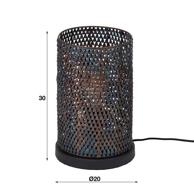 Lampada da tavolo Jay DH Interior Marrone LxLxH 33x22x22 Marrone nero Indicazione dimensione foto bianca