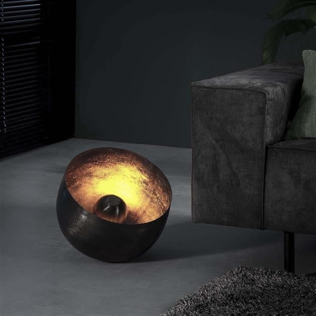 Lampada da tavolo Basel DH Interior Nero LxLxH 39x39x35 Nichel Foto atmosferica vista frontale diagonale