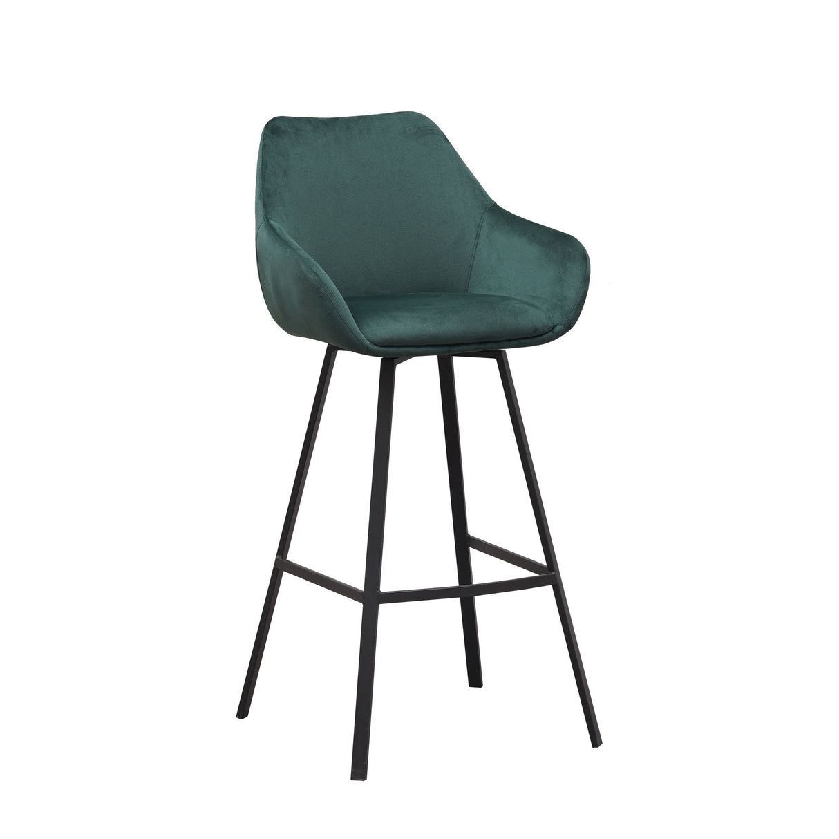 Sgabello da bar Elise Velluto Dimehouse Verde LxPxH 95x59x57 Velluto Bianco foto diagonale vista frontale