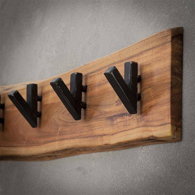 Appendiabiti Levi DH Interior Acacia LxLxH 64x18x10 Legno di acacia Atmosferica foto dettaglio