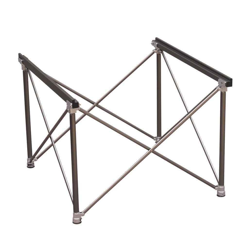 Tavolo da campeggio pieghevole in alluminio 72x65x51 cm Dimehouse Nero LxPxH 81x18x18 Alluminio Bianco dettaglio foto