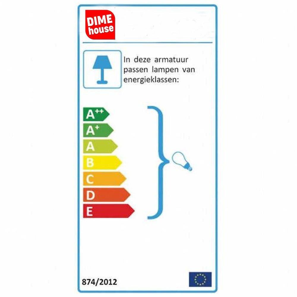 Lampada a sospensione Airen Dimehouse Oro LxPxH 70x34x25 Plastica Indicazione dimensione foto bianca