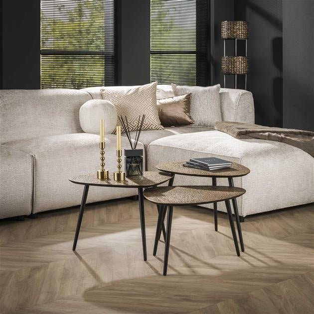 Tavolino Betty DH Interior Bronzo LxLxH 65x55x16 Bronzo Foto atmosferica vista frontale diagonale