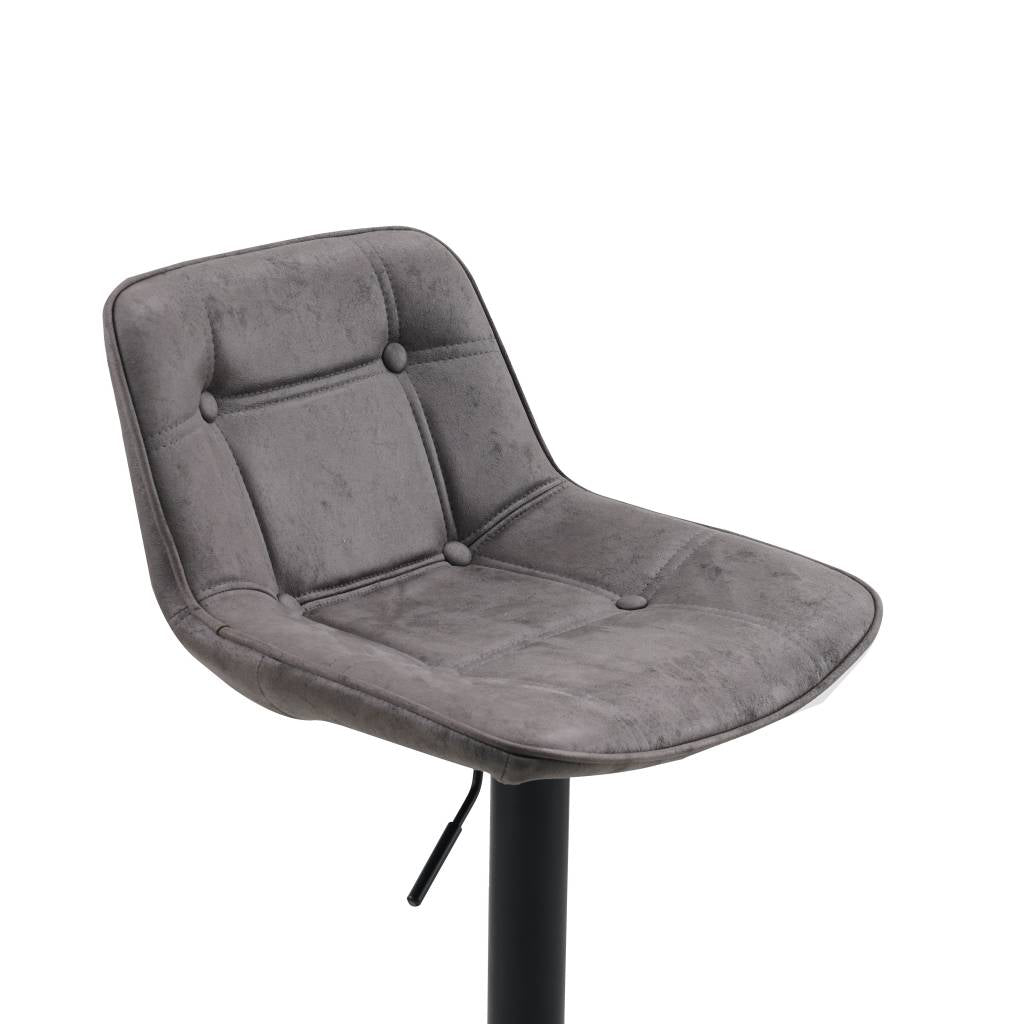 Sgabello da bar Keston Dimehouse Antracite LxLxH 82x52x39 Microfibra Bianco foto dettaglio