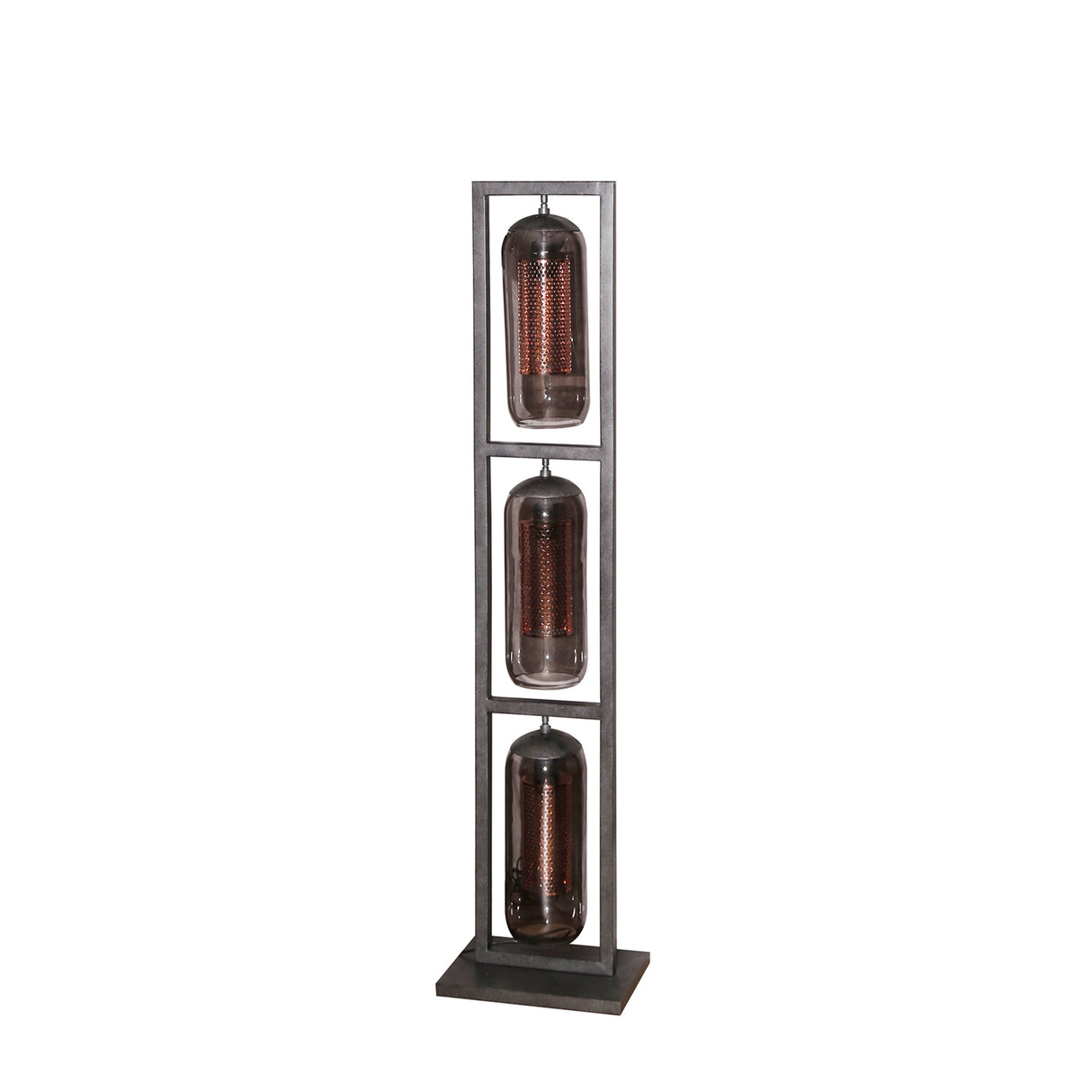 Lampada da terra Hilda DH Interior Nero LxLxH 162x38x29 Metallo Bianco foto diagonale vista frontale