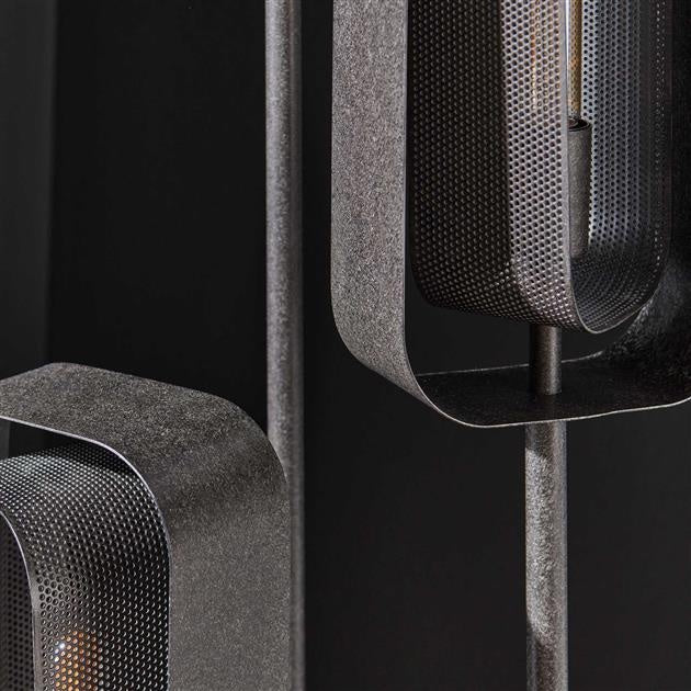 Lampada da terra Jeff DH Interior Black Metal Atmosferica foto di dettaglio