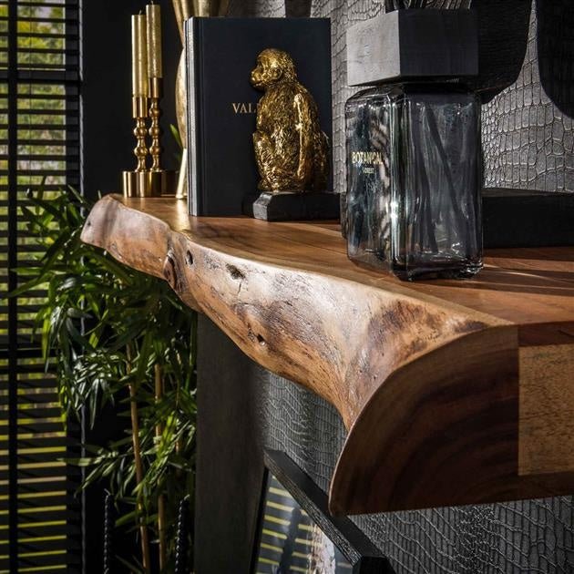 Mensola a muro Youri DH Interior Acacia LxLxH 156x31x13 Legno di acacia Atmosferica foto dettaglio
