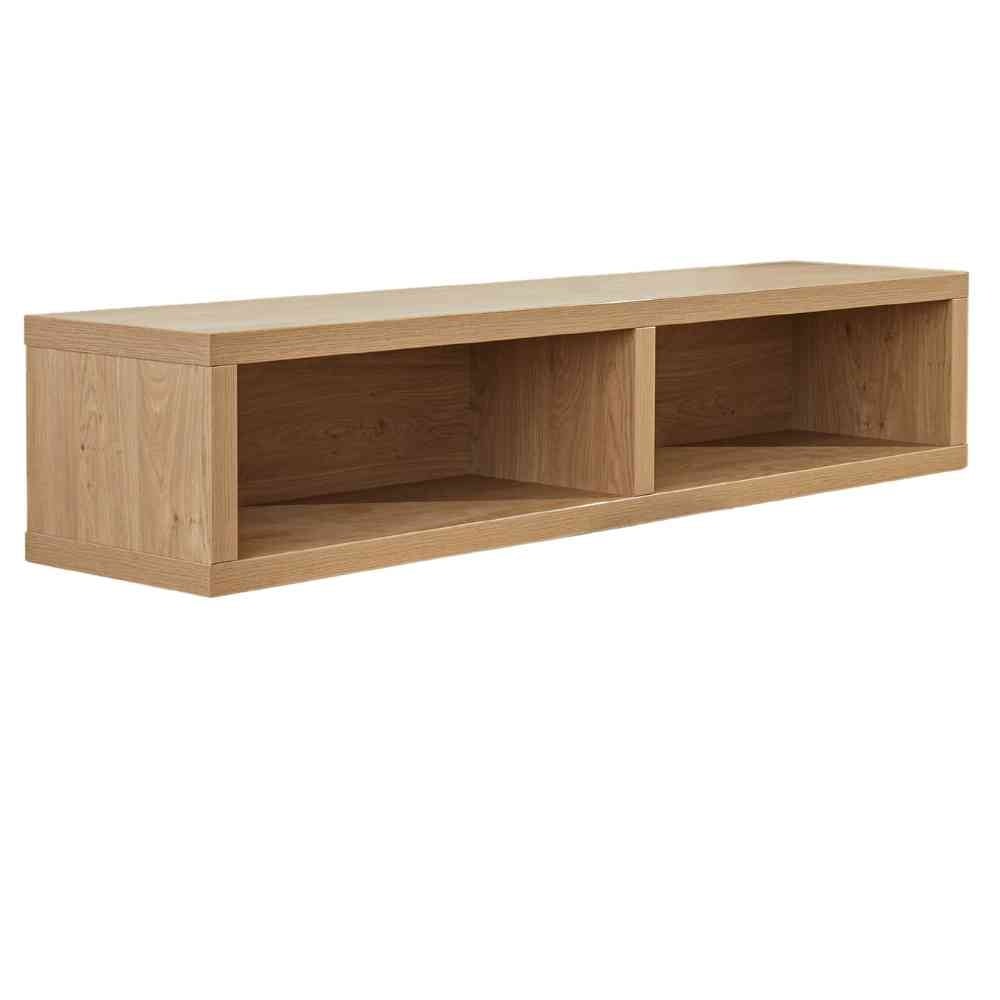 Mobile TV Bernie Rovere Rustico Dimehouse Rovere LxPxH 146x36x31 Melaminico Bianco foto diagonale vista frontale