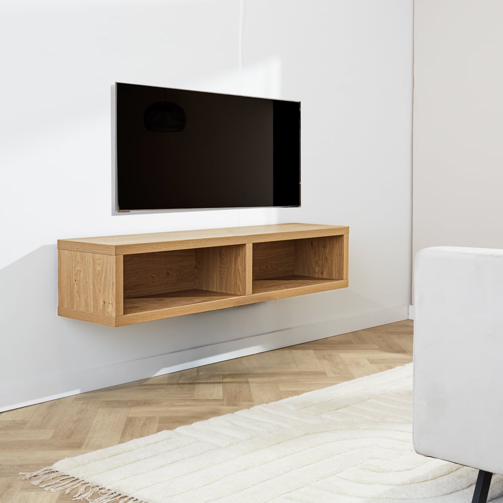 Mobile TV Bernie Rovere Rustico Dimehouse Rovere LxPxH 146x36x31 Melaminico Foto suggestiva vista diagonale frontale