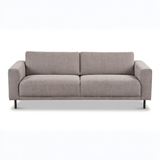 Divano Moderno 3 Posti Tessuto Tortora Aniko 213x90x78 cm