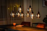 Hanglampen - Glazen Hanglamp Kesi 8 - lichts Smoke Glas - Dimehouse