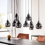 Hanglampen - Glazen Hanglamp Kesi 8 - lichts Smoke Glas - Dimehouse