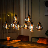 Hanglampen - Glazen Hanglamp Kesi 8 - lichts Smoke Glas - Dimehouse