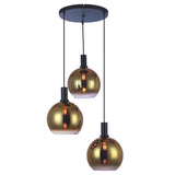 Hanglampen - Hanglamp Nala 3 - lichts getrapt glas goud - Dimehouse