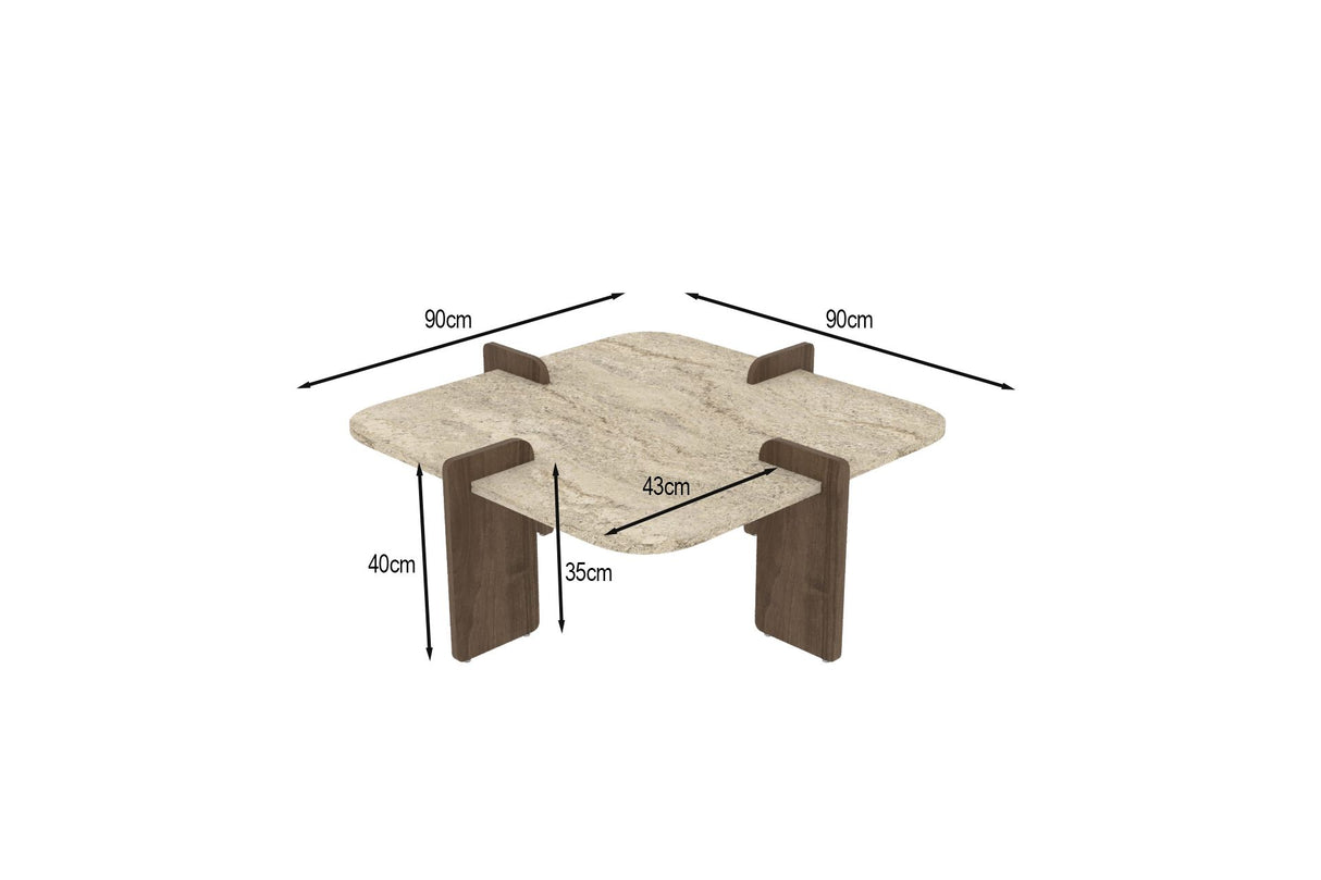 Poalla - Travertino, Noce Travertino Noce TRUCIOLO 100% NOBILITATO