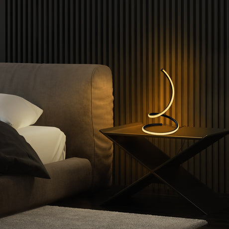 Lampada da tavolo in metallo nero Nightstrike