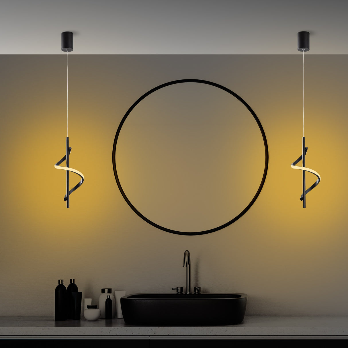 Hanglampen - Hanglamp Zwart Metaal Opulent - Dimehouse