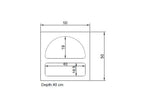 Comodino Lorin Melaminico Bianco 50x50x38 cm