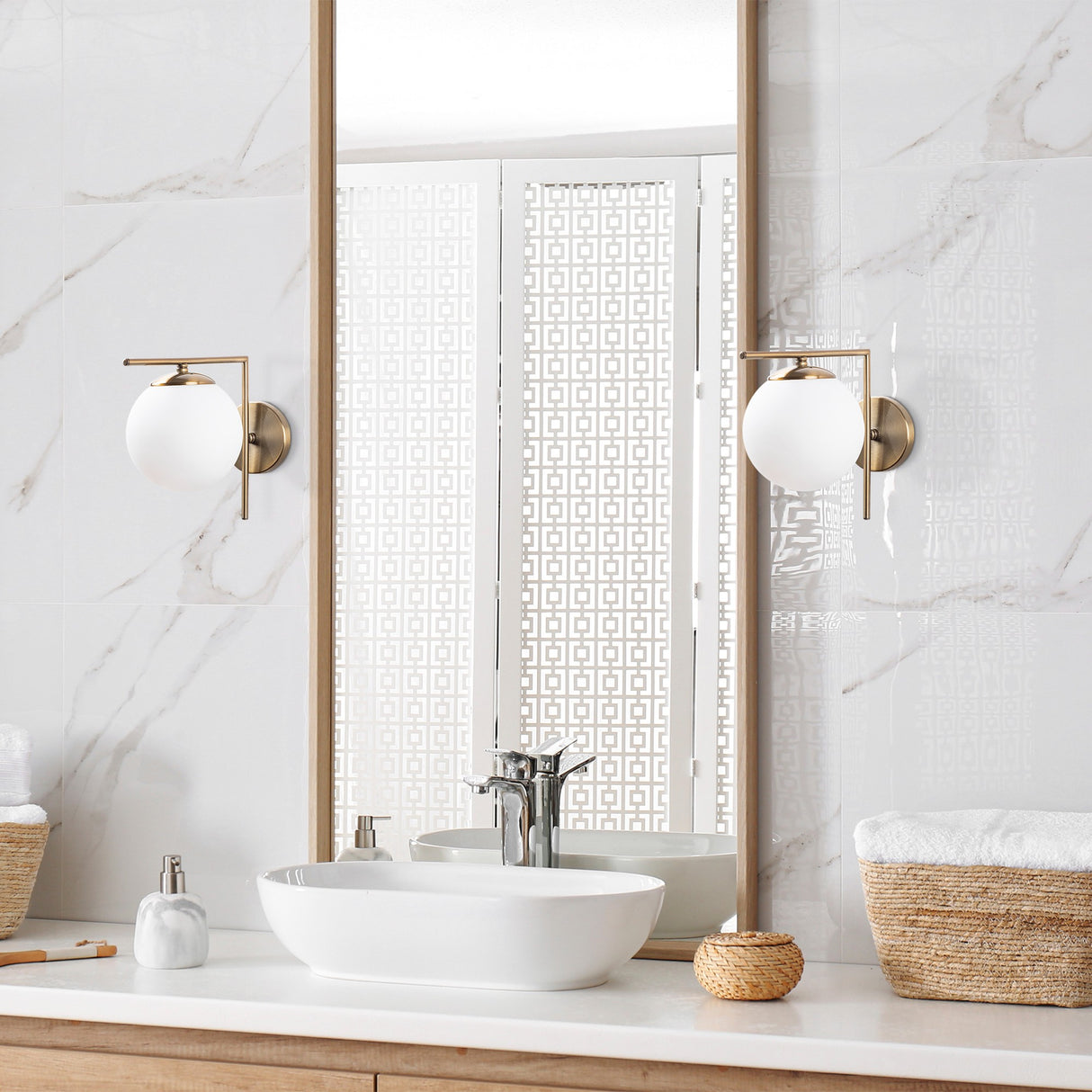 Lampada da parete a 1 luce in metallo color rame Haven