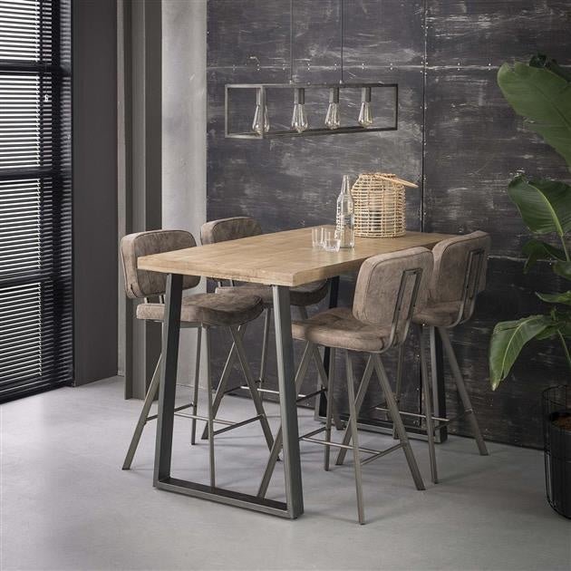 Tavolo da bar Wyatt DH Interior Mango LxLxH 140x77x21 Legno di mango Foto atmosferica vista frontale diagonale