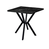 Elma eettafel zwart 70x70 cm Melamine gecoat houtcomposiet