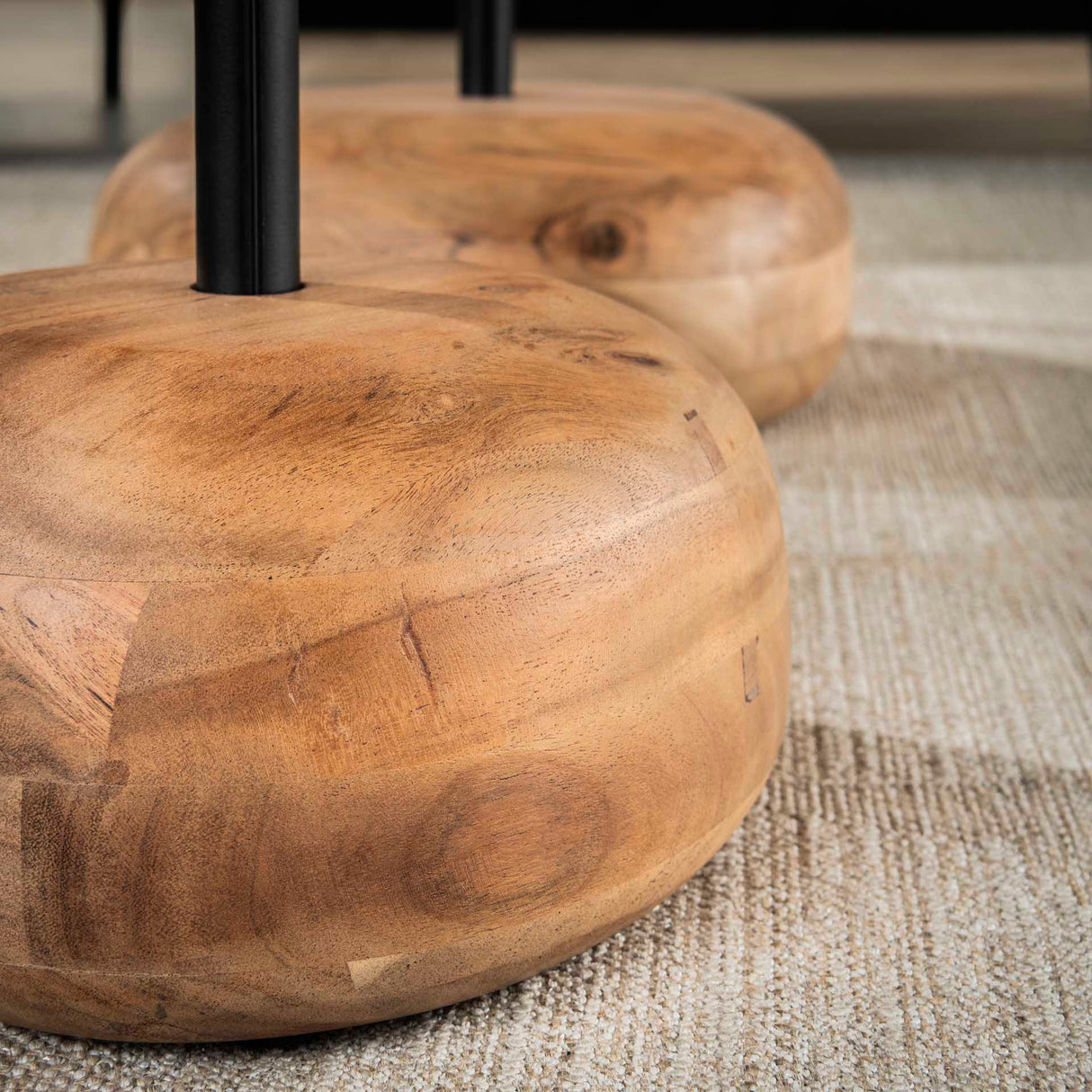 Salontafels - Salontafel set van 2 Mosi Organisch Acaciahout Naturel - Dimehouse