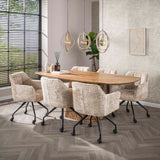 Tavolo da pranzo Sue 215 cm Legno di mango Sabbia