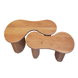 Salontafels - Salontafel set van 2 Fem acaciahout bruin - Dimehouse