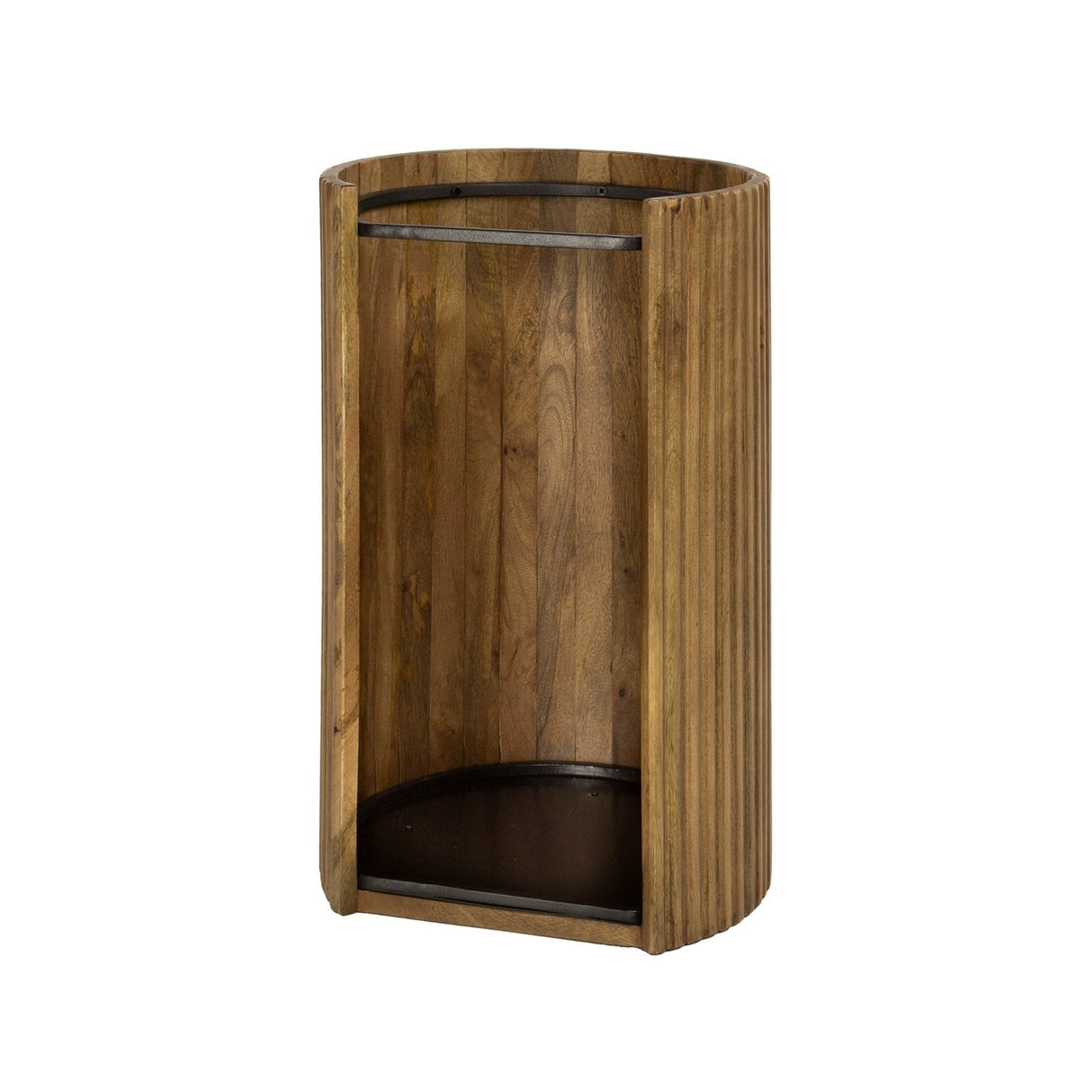 Kapstokken - Paraplubak Liva Mangohout Zandkleur 50 cm - Dimehouse