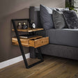 Comodino Camila DH Interior Acacia LxLxH 87x51x21 Legno di acacia Foto ambientale vista frontale diagonale