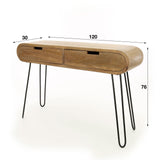 Toeletta Jasmine DH Interior Mango LxPxH 124x35x28 Legno di mango Indicazione della dimensione della foto in bianco