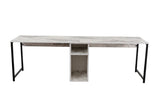 Bureaus - Twin Study Desk Studie Bureau Freesia Marble Black 240x60 cm Melamine - Dimehouse