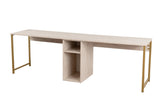 Bureaus - Studiebureau Twin Travertin Goud 240x60 cm Melamine - Dimehouse