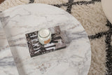 Salontafels - Ronde Salontafel Marmer Getrapt Melamine 90 cm Orin - Dimehouse