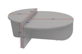 Tavolino rotondo 85 cm Noce naturale Melaminico Orin